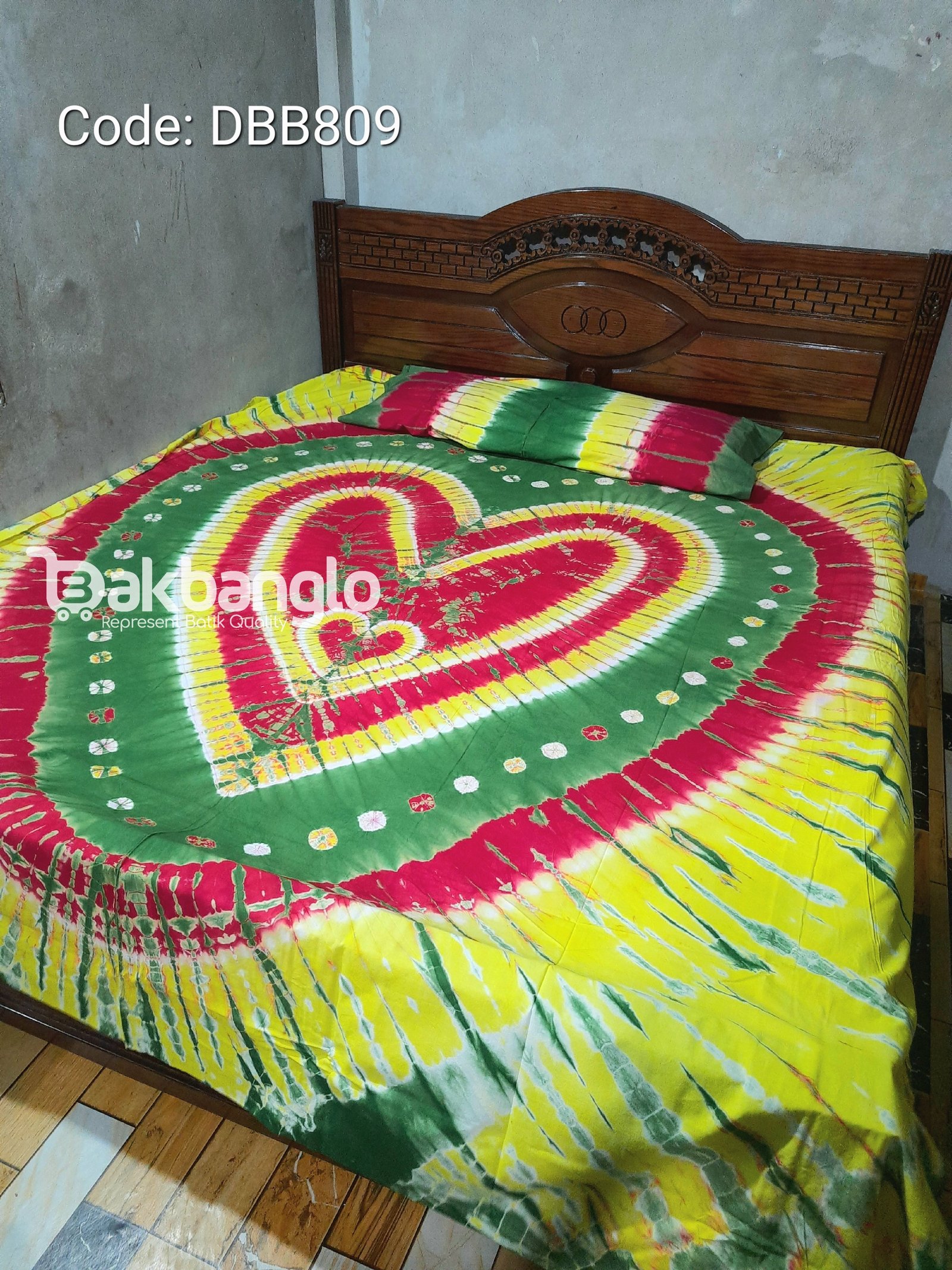 Batik Bed Sheet with 2pcs Pillow Cover